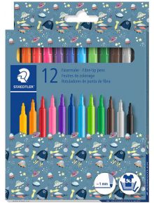 Флумастери Staedtler Noris Club, 12 цвята - 1126285 - 4229 - 1129388,1129390 - Staedtler - Noris Club - 4007817080528