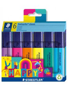 Комплект текстмаркери Staedtler Happy, 6 цвята - 1126285 - 4229 - Staedtler - Lumocolor - 4007817087985