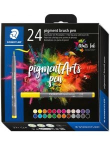 Комплект маркери Staedtler Pigment Brush Pen 371, 24 цвята - Staedtler - Staedtler - Момиче, Момче - Staedtler - Pigment Brush - 4007817096963