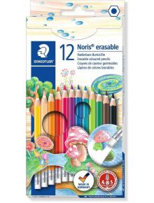 Комплект цветни моливи с гумичка Staedtler Noris Club, 12 цвята - 1126285 - 4229 - 1129388,1129390 - Staedtler - Noris Club -