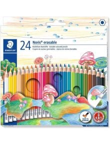 Цветни моливи Staedtler с гумичка, 24 цвята - 1126285 - 4229 - 1129388,1129390 - 5655 - Staedtler - Noris Club - 400781714432