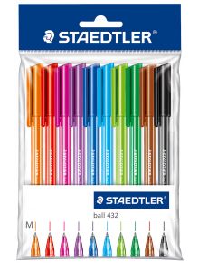 Комплект разноцветни химикалки Staedtler, 10 бр. - Staedtler - Staedtler - Staedtler - Stick 432 - 4007817102916