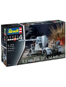 Сглобяем модел Revell - Зенитно оръдие 8,8 cm Flak 37 + Sd.Anh.202