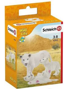 Комплект Schleich: Бяла майка лъвица с малки - Schleich - Schleich - Момиче, Момче - Schleich - Wild life - 4059433572918