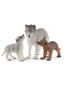 Комплект Schleich: Майка вълчица с малки