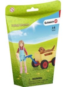 Комплект Schleich: Момиче с куче и количка - Schleich - Schleich - Момиче, Момче - Schleich - Farm world - 4059433356846