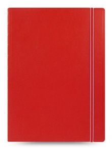 Тефтер Filofax Notebook Classic A4 Red със скрита спирала, ластик и линирани листа - Filofax - Notebook - 5015142241667