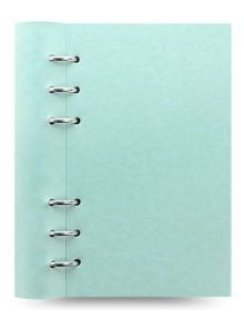 Тефтер Filofax Clipbook Classic Pastels Personal Notebook Duck Egg с метални рингове - Filofax - Classic - 5015142262983