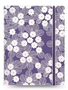 Тефтер Filofax Notebook Impressions Pocket Purple and White със скрита спирала, ластик и линирани листа - Filofax - Filofax - Notebook - 5015142269296