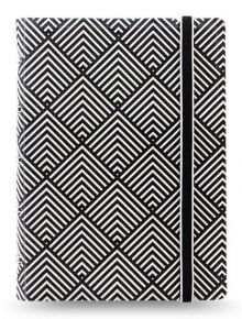 Тефтер Filofax Notebook Impressions Pocket Black and White Deco със скрита спирала и линирани листа - Filofax - Notebook - 5015142269319