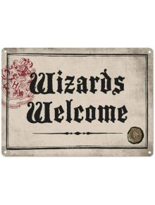 Метална табела за стена Harry Potter Wizards Welcome - 1118666 - Harry Potter - 5055453454455