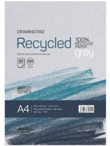 Скицник Drasca Recycled Drawing Pad Grey, A4 20 листа - Drasca - Drasca - Момиче, Момче - Drasca - Drawing - 5060816700551