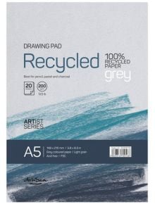 Скицник Drasca Recycled Drawing Pad Grey, A5 20 листа - Drasca - Drasca - Момиче, Момче - Drasca - Drawing - 5060816700568