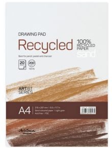 Скицник Drasca Recycled Drawing Pad Sand, A4 20 листа - Drasca - Drasca - Момиче, Момче - Drasca - Drawing - 5060816700575