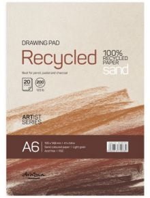 Скицник Drasca Recycled Drawing Pad Sand, A6 20 листа - Drasca - Drasca - Момиче, Момче - Drasca - Drawing - 5060816700889