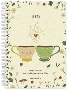 Скицник Drasca Happy Tea Time: Cup of Tea, A5 60 листа - Drasca - Drasca - Момиче - Drasca - Happy Tea Time - 5060816701299