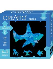 Направи сам 3D LED фигурки 4 в 1 Creatto - Акула - 1128855 - 7514 - 1129390 - 5700002003522