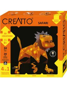 Направи сам 3D LED фигурки 4 в 1 Creatto - Лъв - 1128855 - 7514 - 1129388,1129390 - 5700002003553