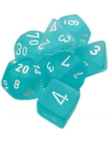 Комплект зарчета за ролеви игри Chessex: Gemini Polyhedral Frosted Teal/White, 7бр. - 1125759 - 1125760 - 601982024543