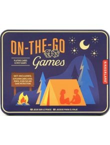 Комплект с игри в метална кутия Kikkerland - Camping Games