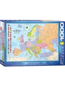 Пъзел Eurographics - Карта на Европа, 1000 части - EuroGraphics - EuroGraphics - Момиче, Момче - Eurographics - Maps & Flags - 628136607896