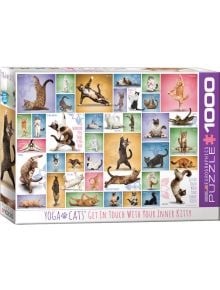 Пъзел Eurographics - Йога котки, 1000 части - EuroGraphics - EuroGraphics - Жена, Момиче - Eurographics - Yoga Dogs & Cats - 628136609531