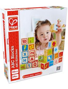 Дървени кубчета Hape - Числа и букви - Hape - Hape - Момиче, Момче - 6943478009936