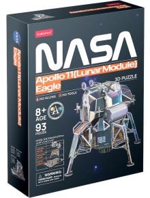 3D пъзел Cubic Fun Лунен модул NASA Apollo 11 Eagle, 93 части - Cubic Fun - Cubic Fun - Жена, Мъж, Момиче, Момче - 6944588210588