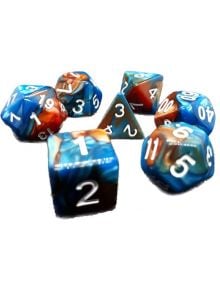 Комплект зарчета за настолни игри Dice4Friends: Dice Set - Rusty Blue, 7 бр. - 1126291 - 1126290 - 730977091540