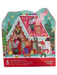 Пъзел Crocodile Creek - Gingerbread House, 36 части - Crocodile Creek - BVBA Vekemans - Момиче, Момче - Crocodile Creek - Shaped Box Puzzles - 732396402044