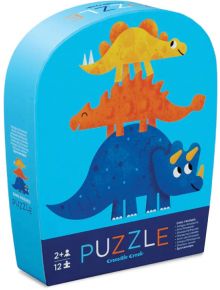 Пъзел Crocodile Creek - Dino friends, 12 части - Crocodile Creek - BVBA Vekemans - Момиче, Момче - Crocodile Creek - Shaped Box Puzzles - 732396412210