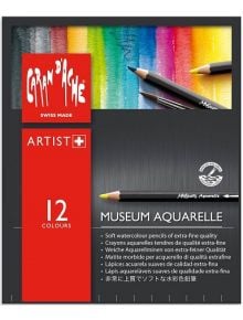 Комплект цветни моливи Caran d'Ache Museum Aquarelle, 12 цвята - Caran d'Ache - Caran d'Ache - Caran d'Ache - Museum Aquarelle - 7630002320733