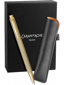 Комплект Caran d'Ache - химикалка Ecridor Tresse и калъф - 1131124 - 105 - 1085518,1085620 - 5655 - Caran d'Ache - Ecridor - 