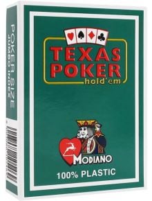 Карти за игра Modiano Poker Index 100% Plastic, зелен гръб - Modiano - Modiano - 8003080105469