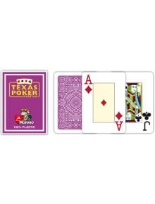 Покер карти Texas Poker 100% Plastic, лилави - Modiano - 8003080205466