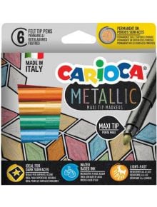 Комплект маркери Carioca, 6 цвята металик - Carioca - Carioca - Момиче, Момче - Carioca - Metallic - 8003511431617