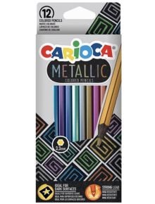 Комплект цветни моливи Carioca, 12 цвята металик - Carioca - Carioca - Момиче, Момче - Carioca - Metallic - 8003511431648