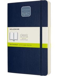 Класически тефтер Moleskine Expanded Sapphire Blue с меки корици и нелинирани страници - Moleskine - Moleskine - Moleskine - Classic - 8053853606266