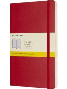 Класически червен тефтер Moleskine Classic Scarlet Red с меки корици и листа на малки квадратчета - Moleskine - Moleskine - Moleskine - Classic - 8055002854641