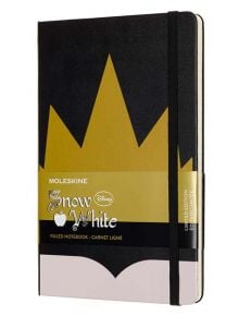 Черен тефтер Moleskine Snow White Gold Crown Large с широки редове, Limited Edition - Moleskine - Moleskine - Moleskine - Snow White - 8058341710357