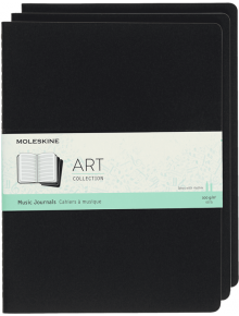 Комплект тефтер Moleskine Art Music XL Album, Черен