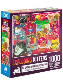 Пъзел Експлодиращи Котета - The Dreams and Nightmares of a Dog, 1000 части - Exploding Kittens - Exploding Kittens - 810083041346