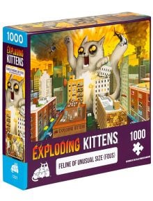 Пъзел Експлодиращи Котета - Feline of Unusual Size, 1000 части - Exploding Kittens - Exploding Kittens - 810083042398