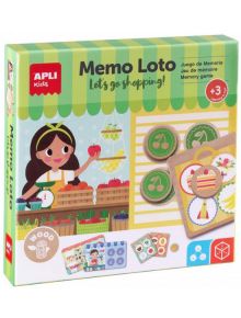 Дървена мемори игра Apli Kids - Пазаруване - Apli - Apli Paper - Момиче, Момче - Apli - Kids - 8410782189039