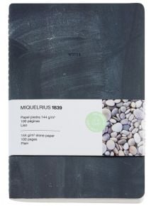 Тефтер Miquelrius Stone Paper Black А5, 100 нелинирани страници - Miquelrius - Apli Paper - 8422593082195