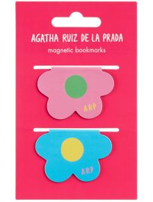 Магнитни книгоразделители Miquelrius Agatha Ruiz de la Prada - Flower, 2 бр. - Miquelrius - Apli Paper - Момиче - Miquelrius - BTS Sets - 8422593132982