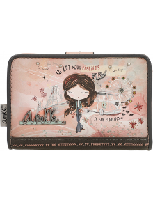 Дамски портфейл Anekke Peace & Love Pink, 14 x 10 x 3 см.