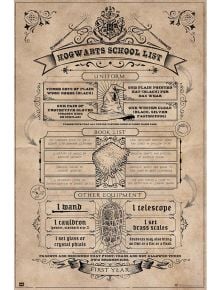 Голям плакат Harry Potter Hogwarts School List - Grupo Erik - GRUPO ERIK EDITORES S.L. - Grupo Erik - Harry Potter - 8435497204013