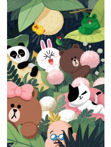 Голям плакат Line Friends Jungle - Grupo Erik - GRUPO ERIK EDITORES S.L. - Grupo Erik - Line Friends - 8435497230302