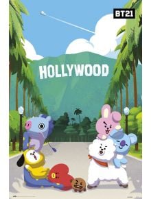 Голям плакат BT21 Hollywood - 1118666 - 1085918 - Grupo Erik - BT21 - 8435497231620